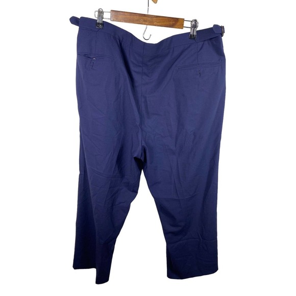 Samuelsohn by Steven Giles Dress Pants Slacks Mens 40x27 Navy Blue - Picture 2 of 3